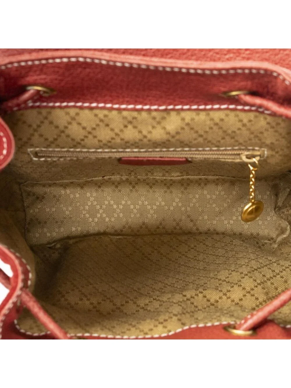 Gucci Mini Bamboo Backpack Red Suede Leather